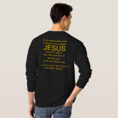 Fragen Sie mich über Jesus-Gold auf Schwarzem T-Shirt (Schwarz voll)
