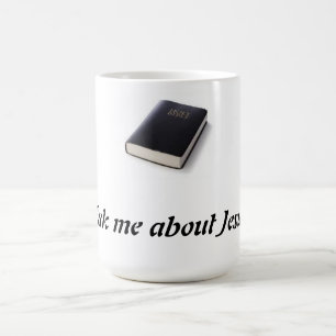 Fragen Sie mich über Jesus mit Bibel Kaffeetasse