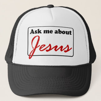 Fragen Sie mich über Jesus Truckerkappe