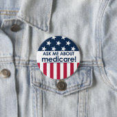 Fragen Sie mich über Medicare - Amerika Button (Beispiel)
