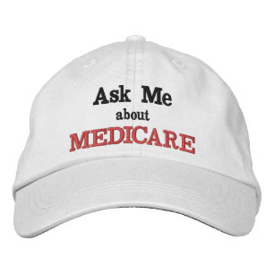 Fragen Sie mich über Medicare-Hut Bestickte Baseballkappe
