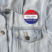 Fragen Sie mich über Medicare Rot Weiß Blau Button (Beispiel)