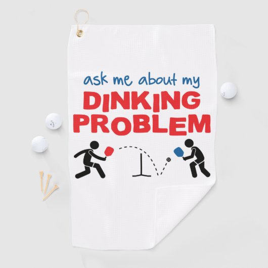 "Fragen Sie mich über mein Dinking Problem" Golfhandtuch (Insitu)