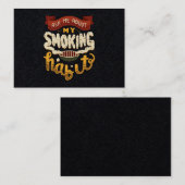 Fragen Sie mich über mein rauchende Visitenkarte (Vorne/Hinten)