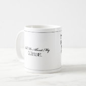 Fragen Sie mich über mein Wegie Kaffeetasse (Vorderseite Links)