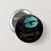 Fragen Sie mich über meine bezaubernden Lippen - Button (Vorne & Hinten)