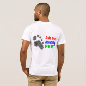 Fragen Sie mich über meine Füße T-Shirt (Schwarz voll)