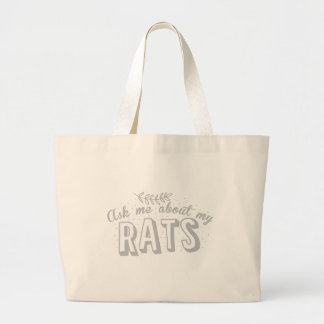 fragen Sie mich über meine Ratten Jumbo Stoffbeutel