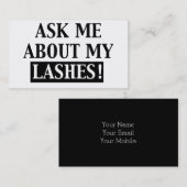 Fragen Sie mich über meine Visitenkarte (Vorne/Hinten)