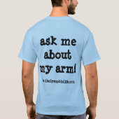 Fragen Sie mich über meinen Arm-grundlegenden T - T-Shirt (Rückseite)
