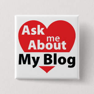 Fragen Sie mich über meinen Blog - Rot Button