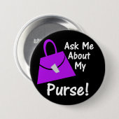 Fragen Sie mich über meinen Geldbeutel -, der auf Button (Vorne & Hinten)