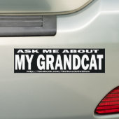 Fragen Sie mich über meinen Grandcat Autoaufkleber (Auf Auto)