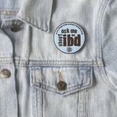Fragen Sie mich über meinen IBD Knopf - Blau Button (Beispiel)