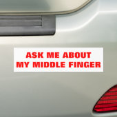 FRAGEN SIE MICH ÜBER MEINEN MITTLEREN FINGER AUTOAUFKLEBER (Auf Auto)