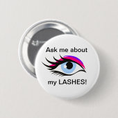 Fragen Sie mich über meinen Peitschenknopf Button (Vorne & Hinten)