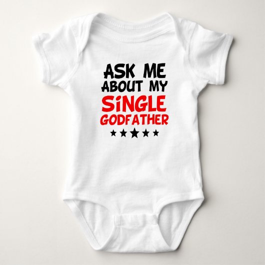 Fragen Sie mich über meinen Single-Paten Baby Strampler (Vorderseite)