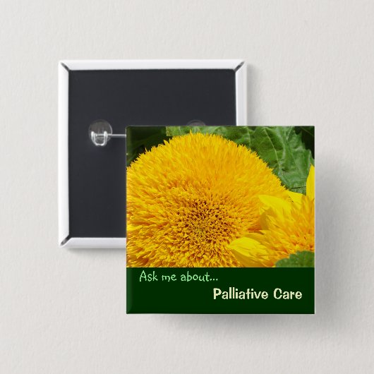 Fragen Sie mich über palliatives Sorgfaltknöpfe Button (Vorne & Hinten)