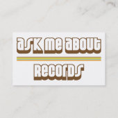 Fragen Sie mich über Platten Visitenkarte (Rückseite)