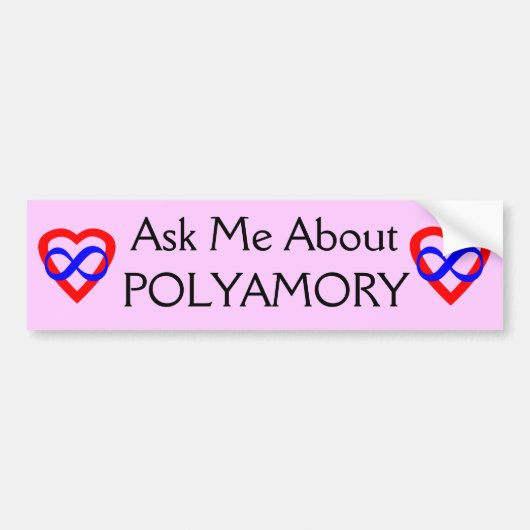 Fragen Sie mich über Polyamory Autoaufkleber (Vorne)