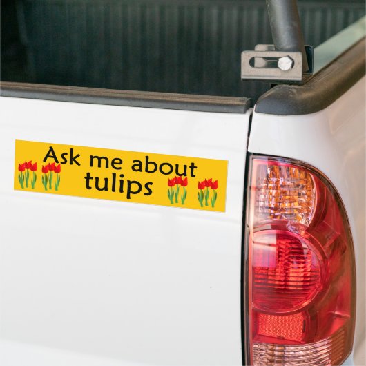 Fragen Sie mich über Tulpen Autoaufkleber (Auf Lkw)