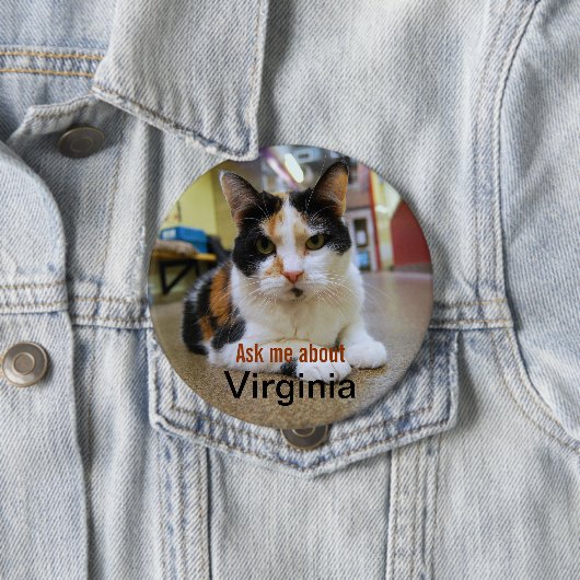 Fragen Sie mich über Virginia-Knopf Button (Beispiel)