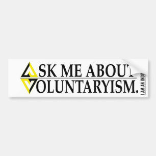 FRAGEN SIE MICH ÜBER VOLUNTARYISM AUTOAUFKLEBER