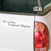 Fragen Sie mich über Windhund-Adoption Autoaufkleber (Auf Lkw)