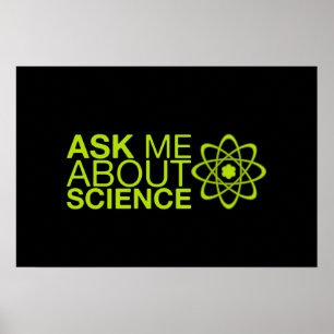 Fragen Sie mich über Wissenschaft Poster