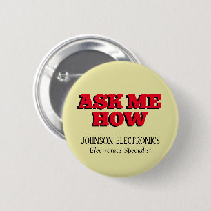 Fragen Sie mich, wie maßgeschneiderte Unternehmens Button