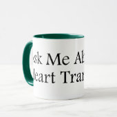 Fragen Sie mir Herz Tasse (Vorderseite Links)