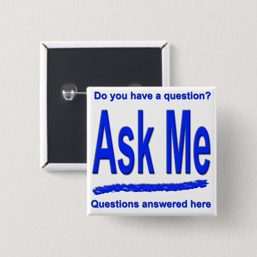 FRAGEN SIE MIR KNOPF BUTTON (Vorne & Hinten)