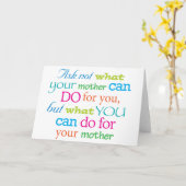 Fragen Sie nicht, was Ihre Mutter für Sie tun Karte (Gelbe Blume)
