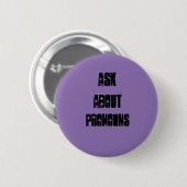 Fragen Sie Pronomina Button (Vorne & Hinten)