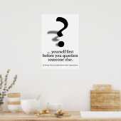 Fragen Sie sich selbst. Poster (Küche)