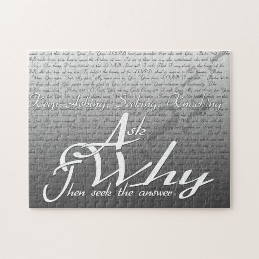 Fragen Sie, suchen Sie, klopfen Sie christliches Puzzle (Horizontal)