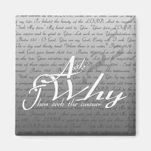 Fragen Sie, suchen Sie, Schlag - fragen Sie und Magnet