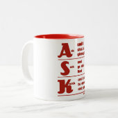 "Fragen Sie, suchen Sie und klopfen Sie" Tasse (Vorderseite Links)