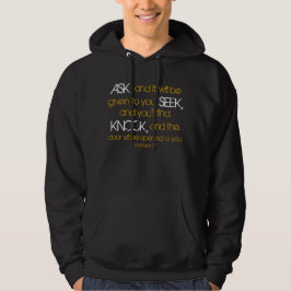 Fragen Sie Suchvorgang-Schlagbibelvers Matthew-7:7 Hoodie