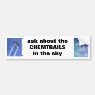 "fragen Sie über das CHEMTRAILS" Mitteilung Autoaufkleber
