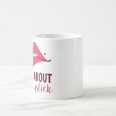 Fragen Sie über meine Lippenstift-Tasse Kaffeetasse (Mittel)