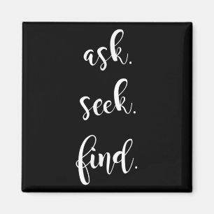 Fragen suchen Sie Bibelangebot drucken Graphic Chr Magnet