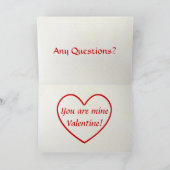 Fragen Valentine Feiertagskarte (Innenseite)