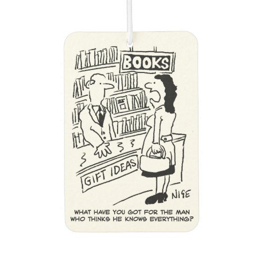 Fragen von Frauen in einem Buchladen Autolufterfrischer (Vorderseite)