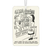 Fragen von Frauen in einem Buchladen Autolufterfrischer (Rückseite)