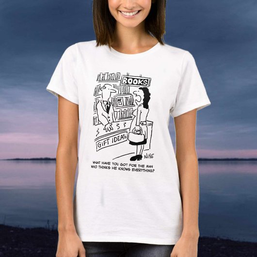 Fragen von Frauen in einem Buchladen T-Shirt