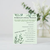 Fragen zu den Spielen für Babydusche (Stehend Vorderseite)