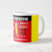 Fragen zu mehr Themenwörtern Botschaft und Kunst Jumbo-Tasse (Vorderseite Rechts)