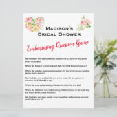 Fragen zum Brautparty Frühlingsblumen Einladung (Stehend Vorderseite)