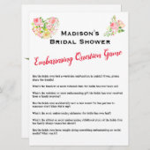 Fragen zum Brautparty Frühlingsblumen Einladung (Vorne/Hinten)